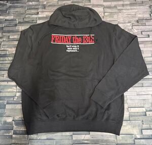 FRIDAY THE 13th BLACK HORROR HOODIE W/ BACK HIT